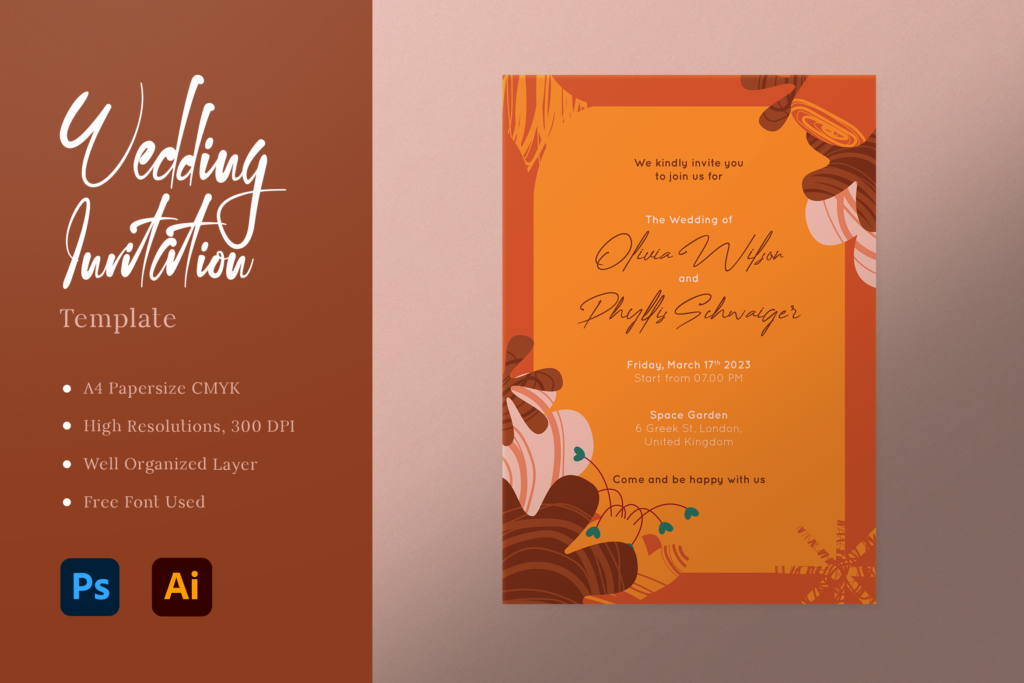 Autumn Wedding Invitation Designspace Autumn Wedding Invitation Designspace