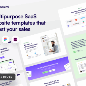 Saasimi : Multipurpose SaaS Website UI Kit Templates