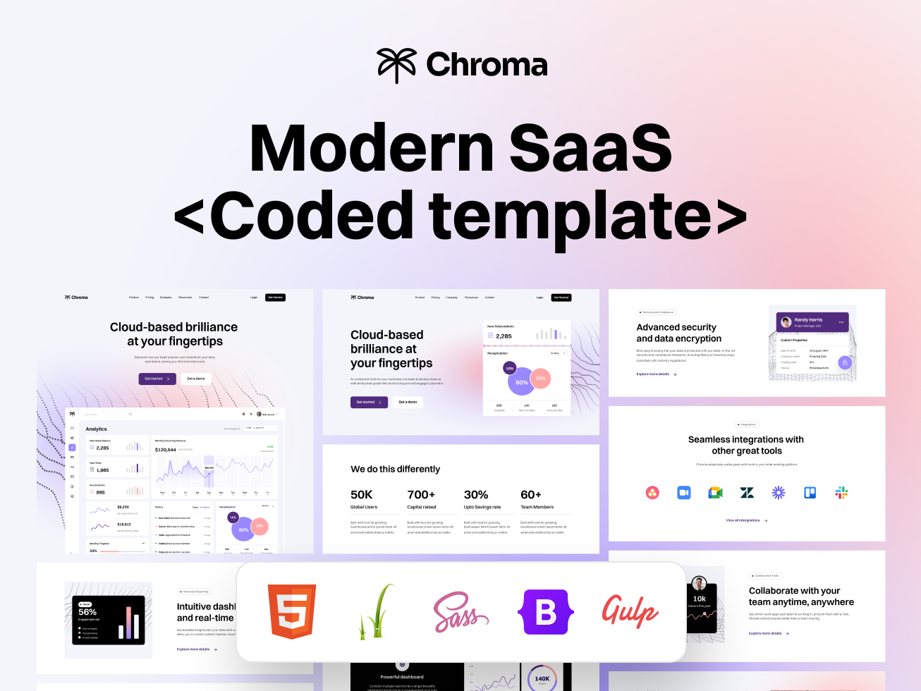 Chroma: Modern SaaS Website Coded Template