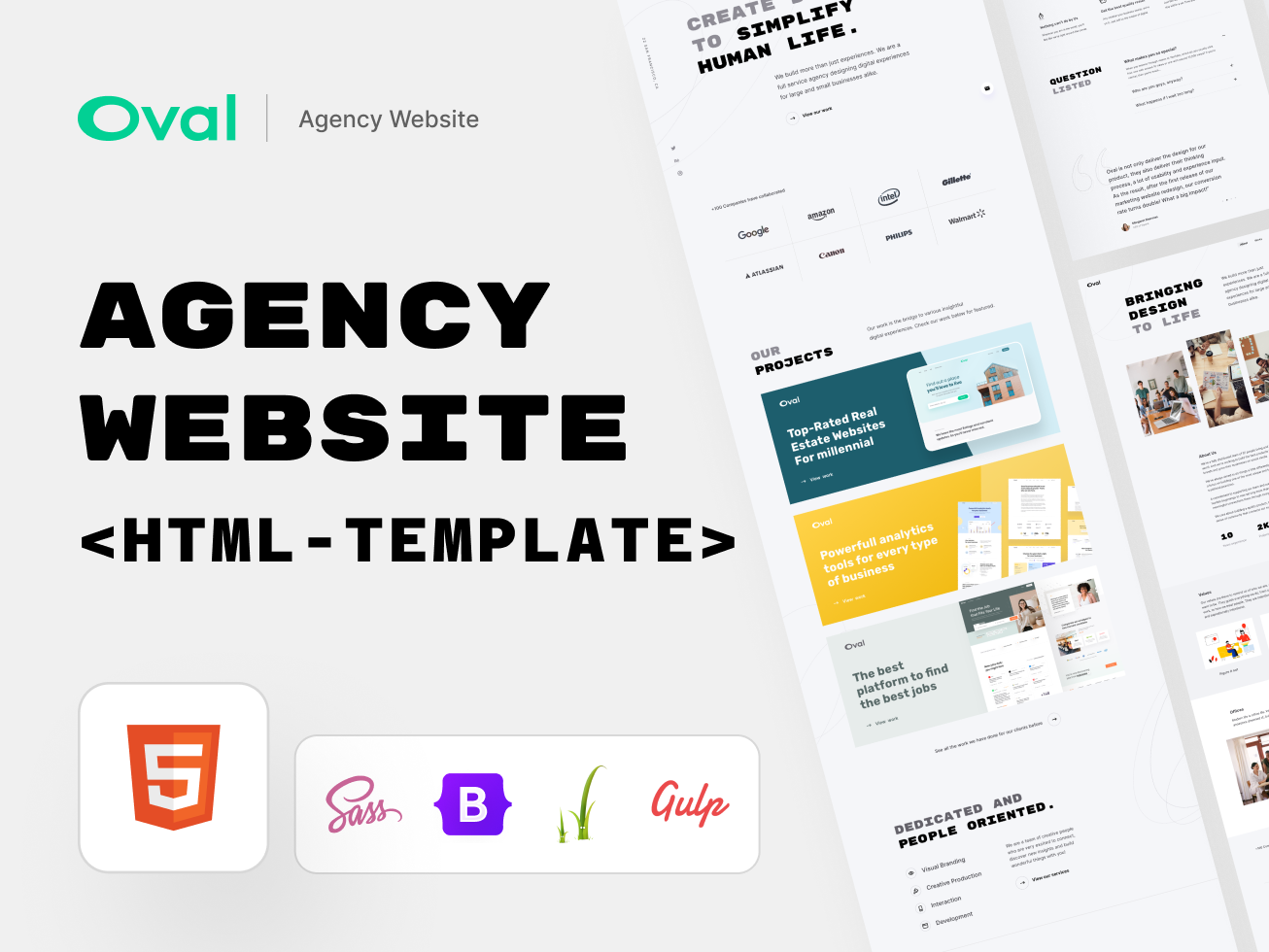 Oval: Agency Website HTML Template