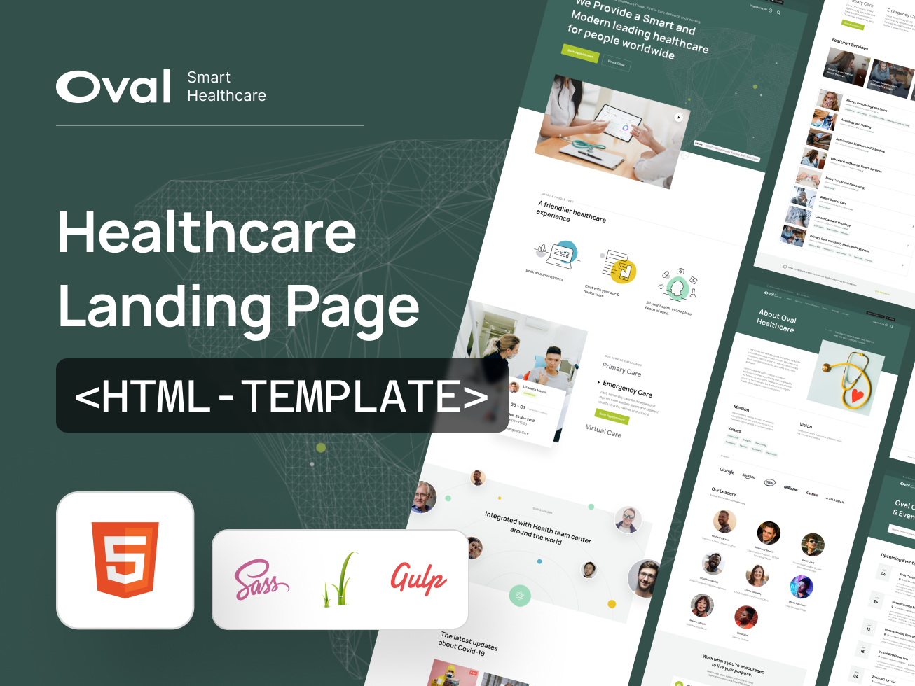 Oval: Healthcare Landing Page HTML Template