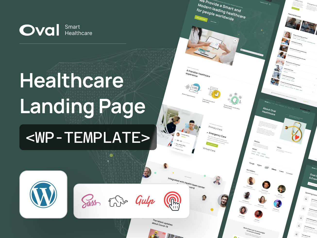 Oval: Healthcare Landing Page Wordpress Template