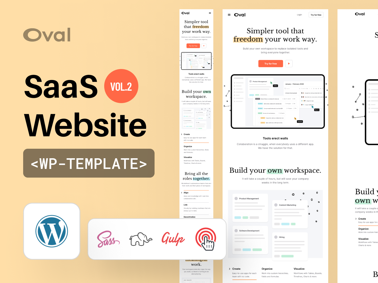 Oval: SaaS Website Wordpress Template - vol. 2