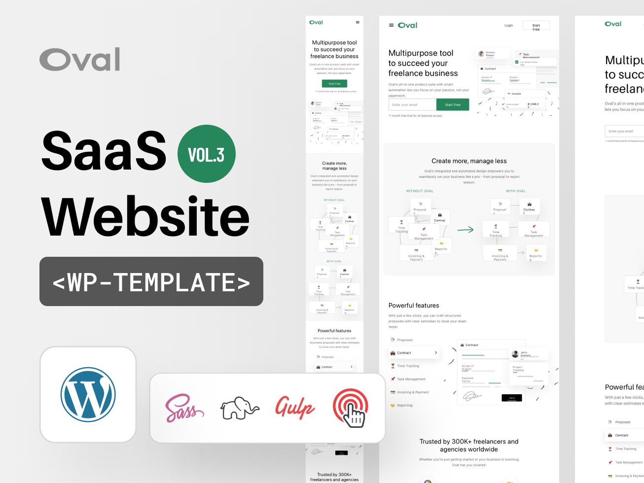 Oval: SaaS Website Wordpress Template - vol. 3