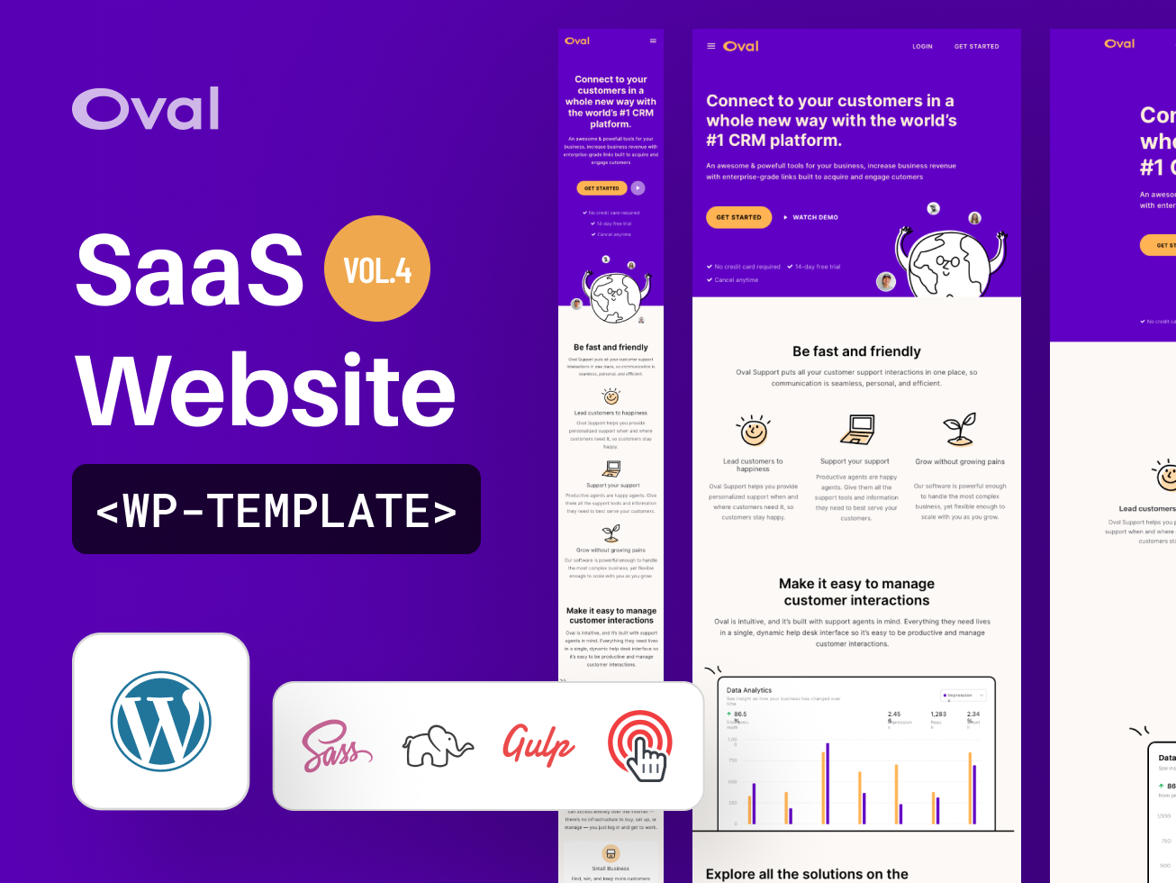 Oval: SaaS Website Wordpress Template - vol. 4