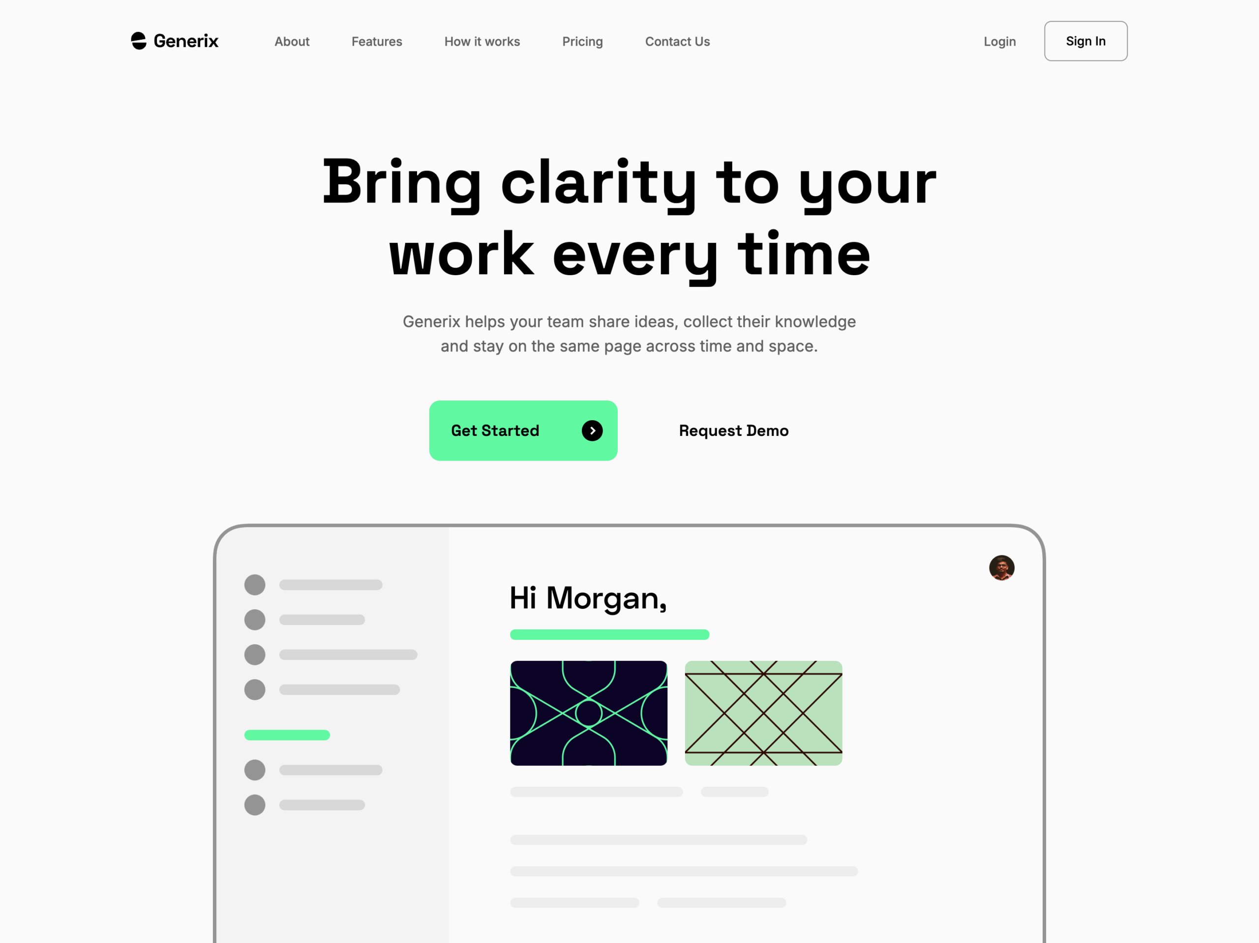 Generix: Collaboration Tool SaaS Landing Page HTML Template