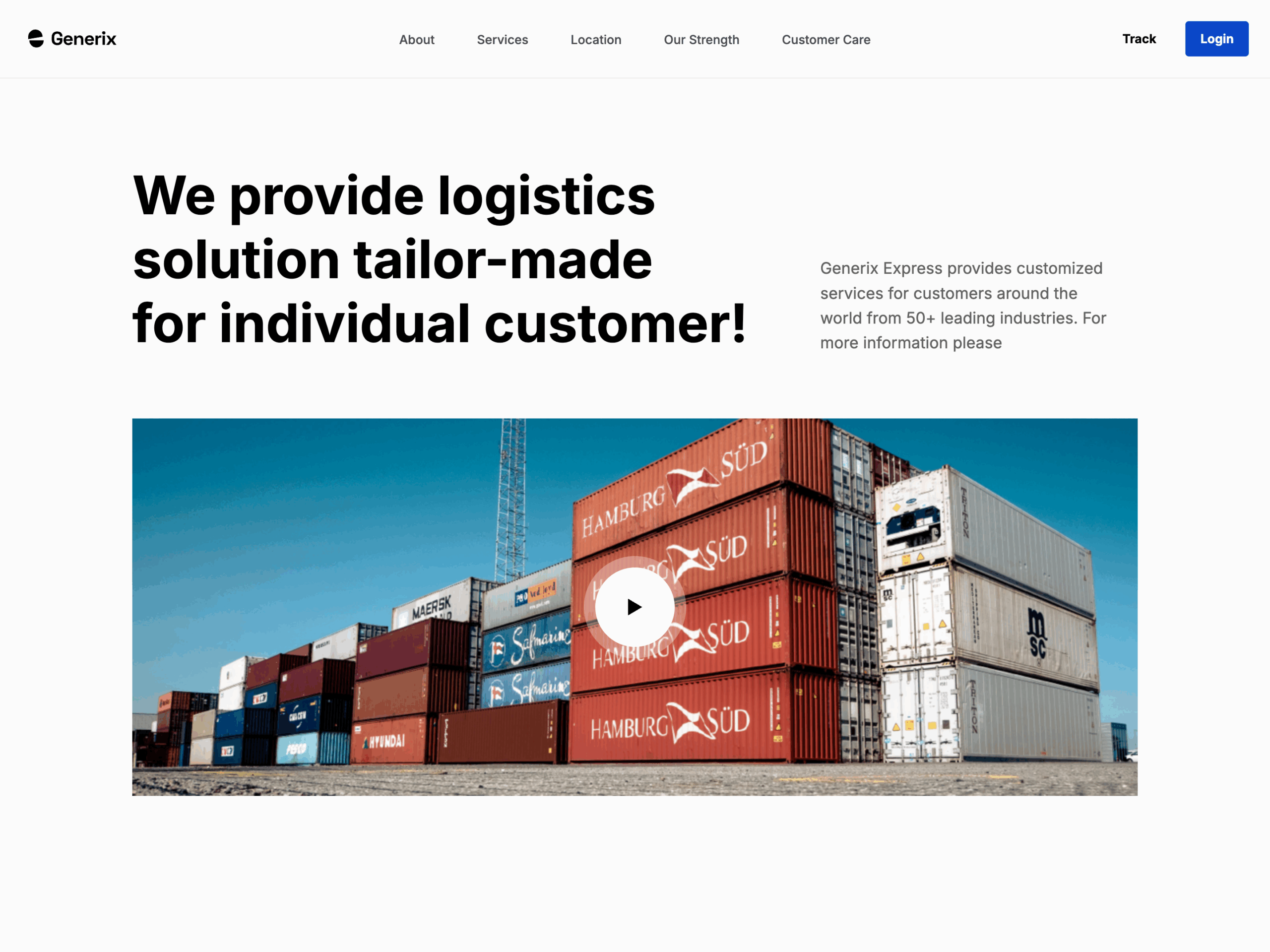 Generix: Shipping and Logistics Company Profile HTML Template