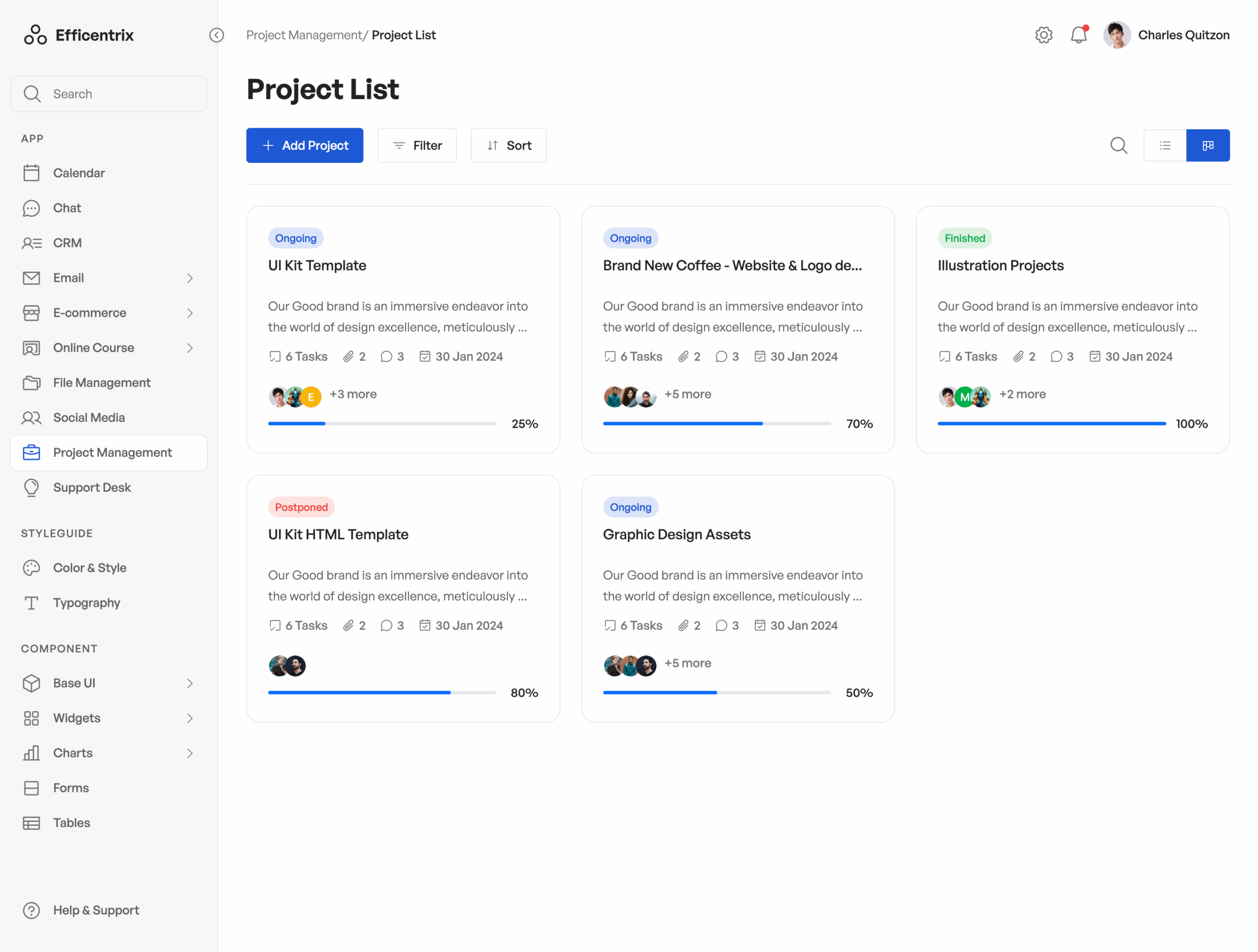 Project Management - List