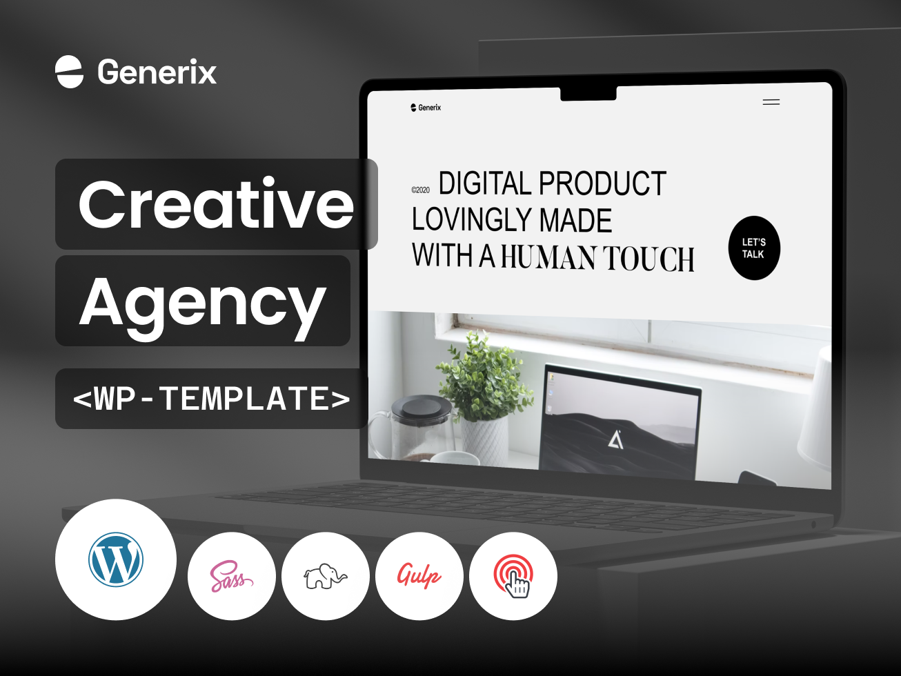 Generix: Creative Agency Landing Page Wordpress Template