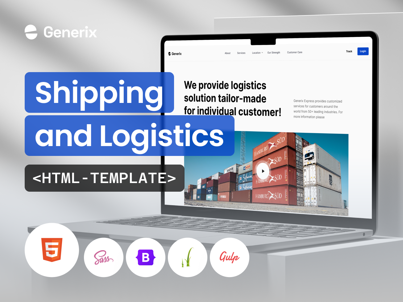 Generix: Shipping and Logistics Company Profile HTML Template
