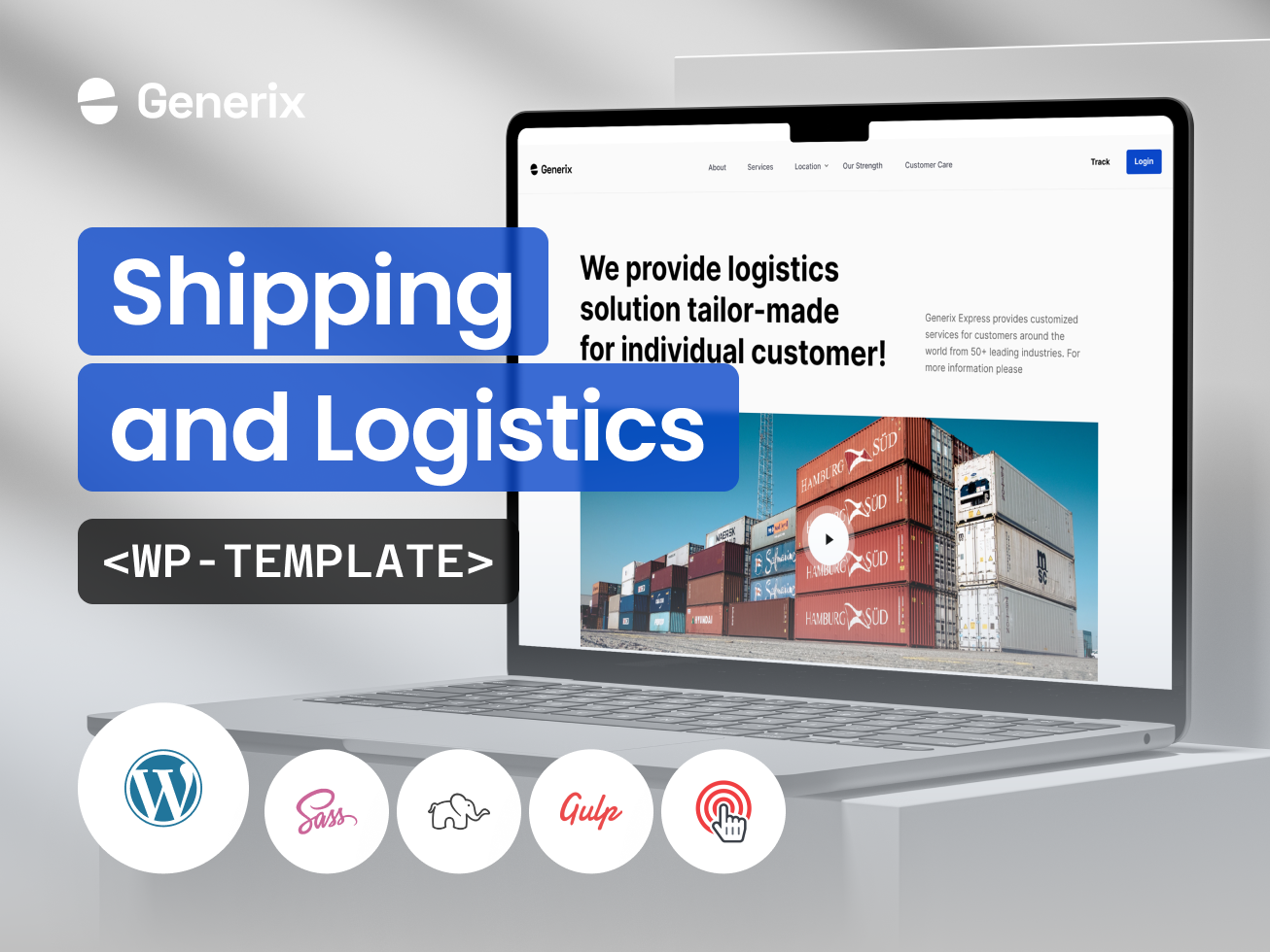 Generix: Shipping and Logistics Company Profile Wordpress Template