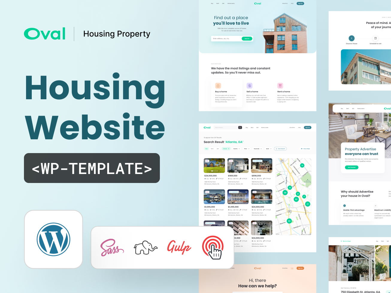Oval: Housing Website Wordpress Template