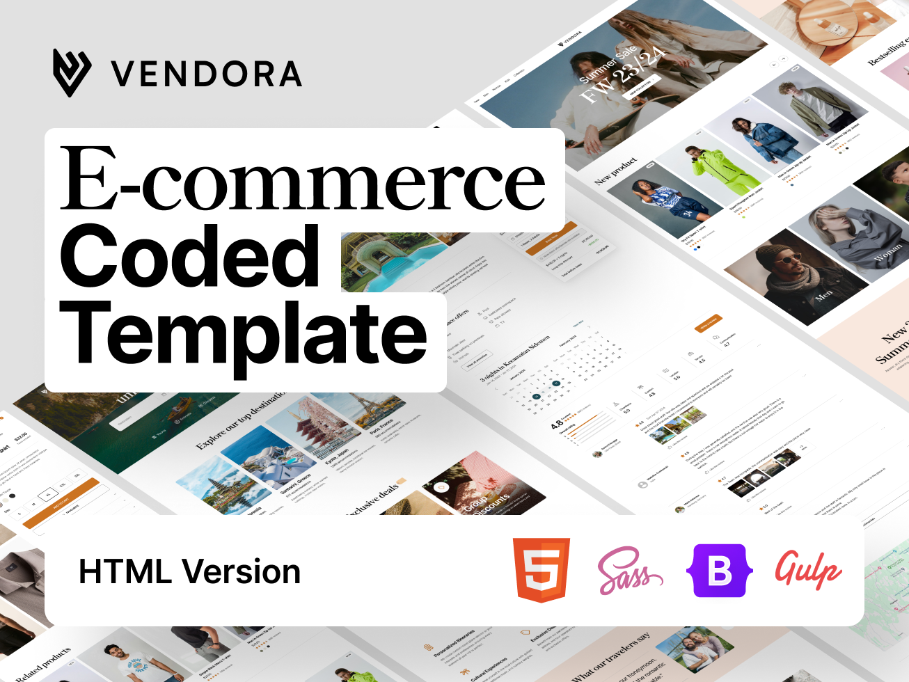 Vendora: E-commerce Website Coded Template (HTML version)