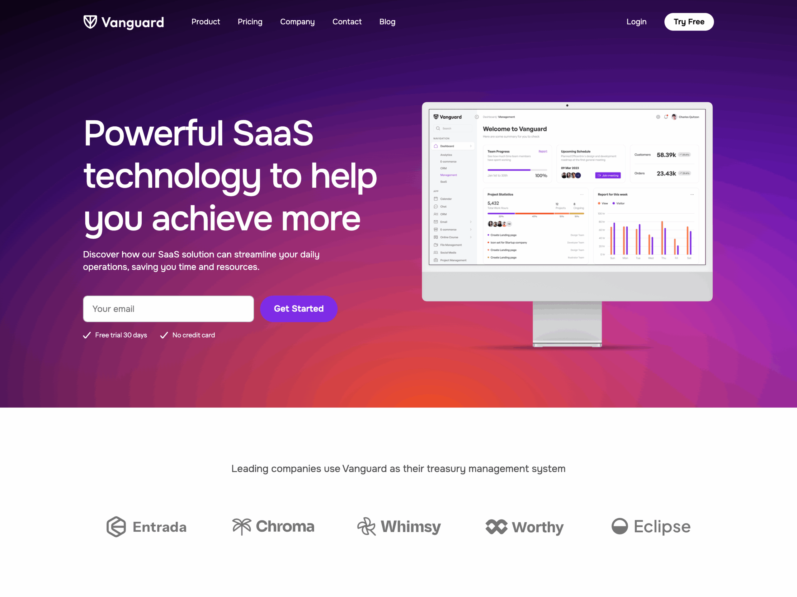 Vanguard: SaaS Landing Pages HTML Template