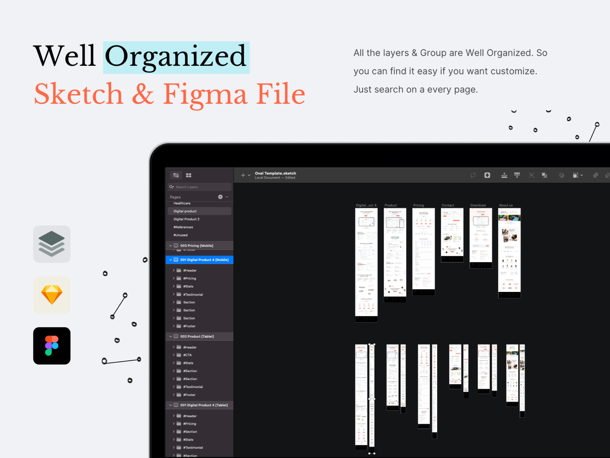 Oval: SaaS Platform Landing Page UI Kit – vol. 2