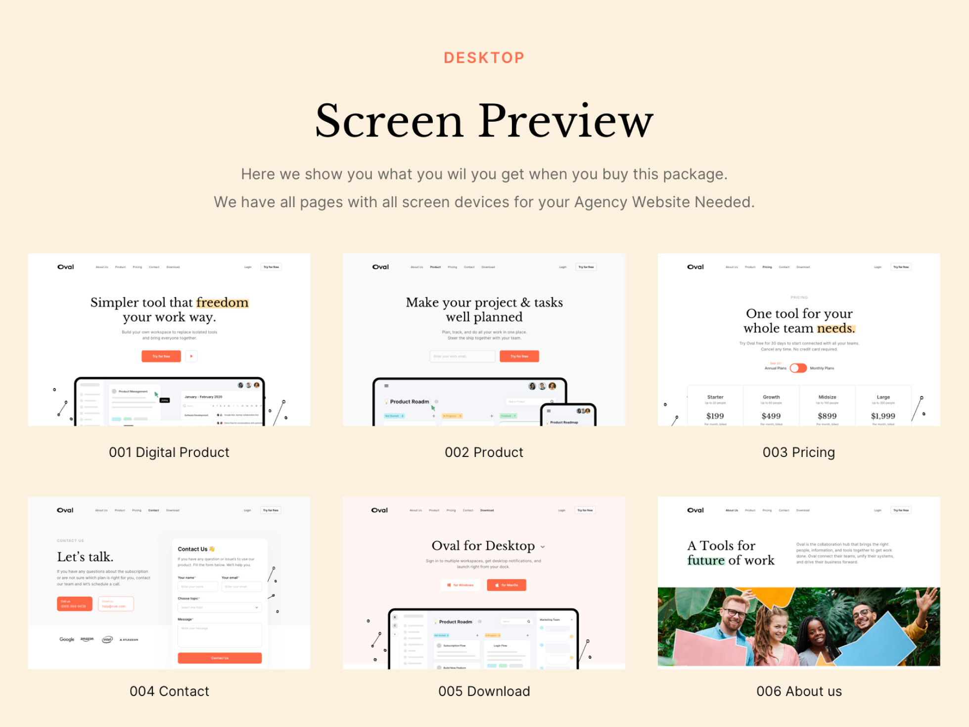 Oval: SaaS Platform Landing Page UI Kit – vol. 2