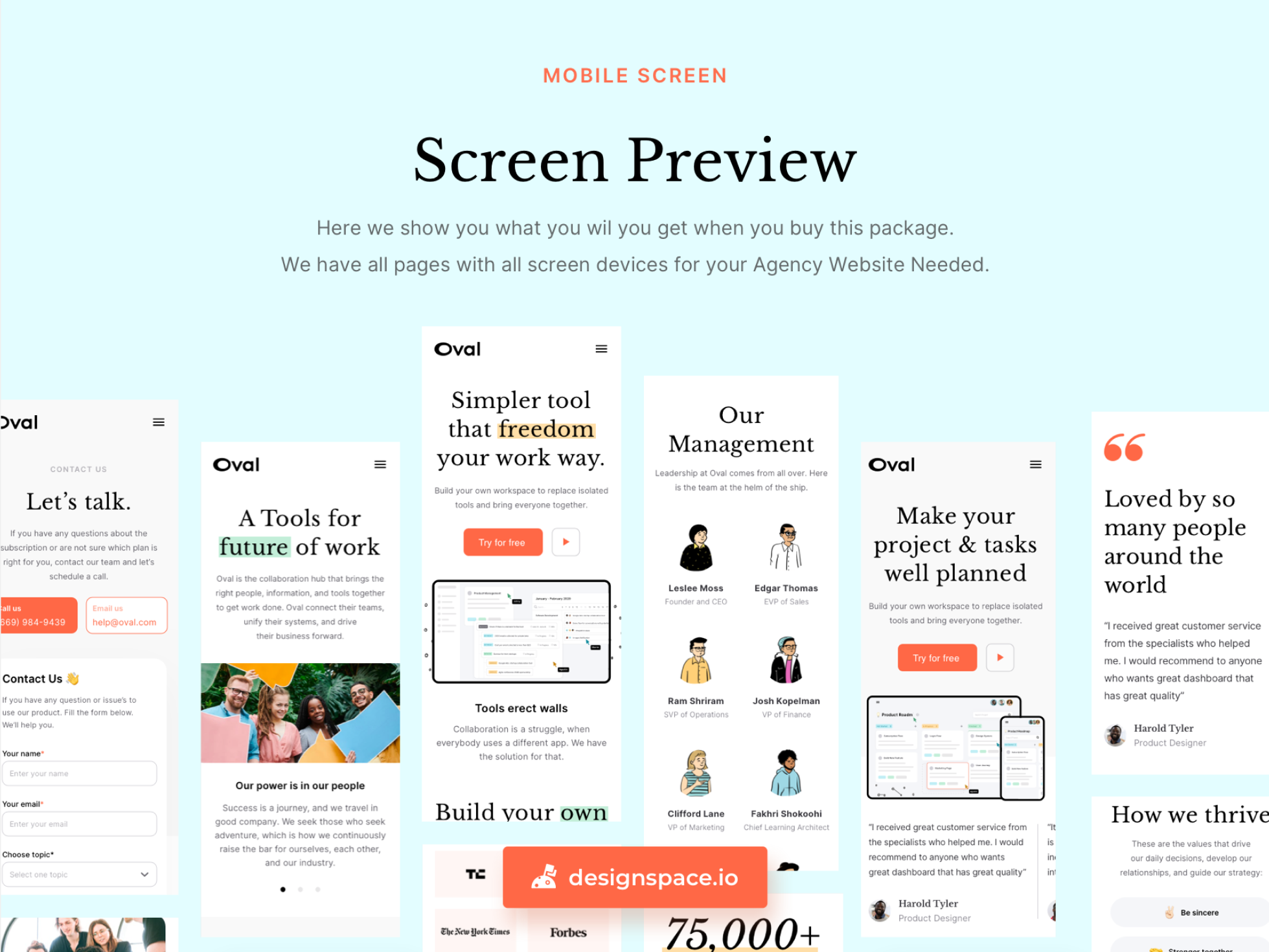 Oval: SaaS Platform Landing Page UI Kit – vol. 2