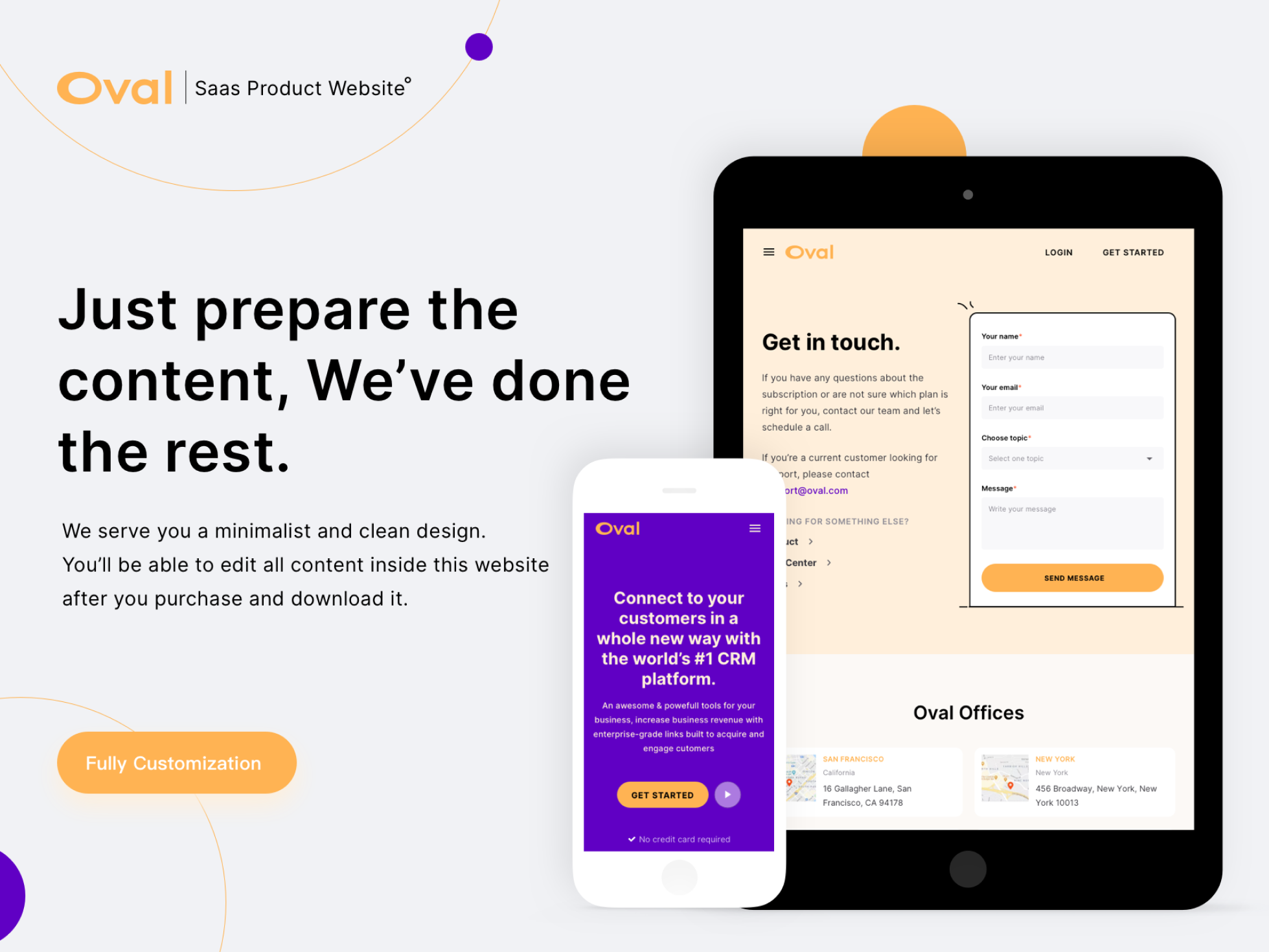 Oval: SaaS Platform Landing Page UI Kit - vol. 4