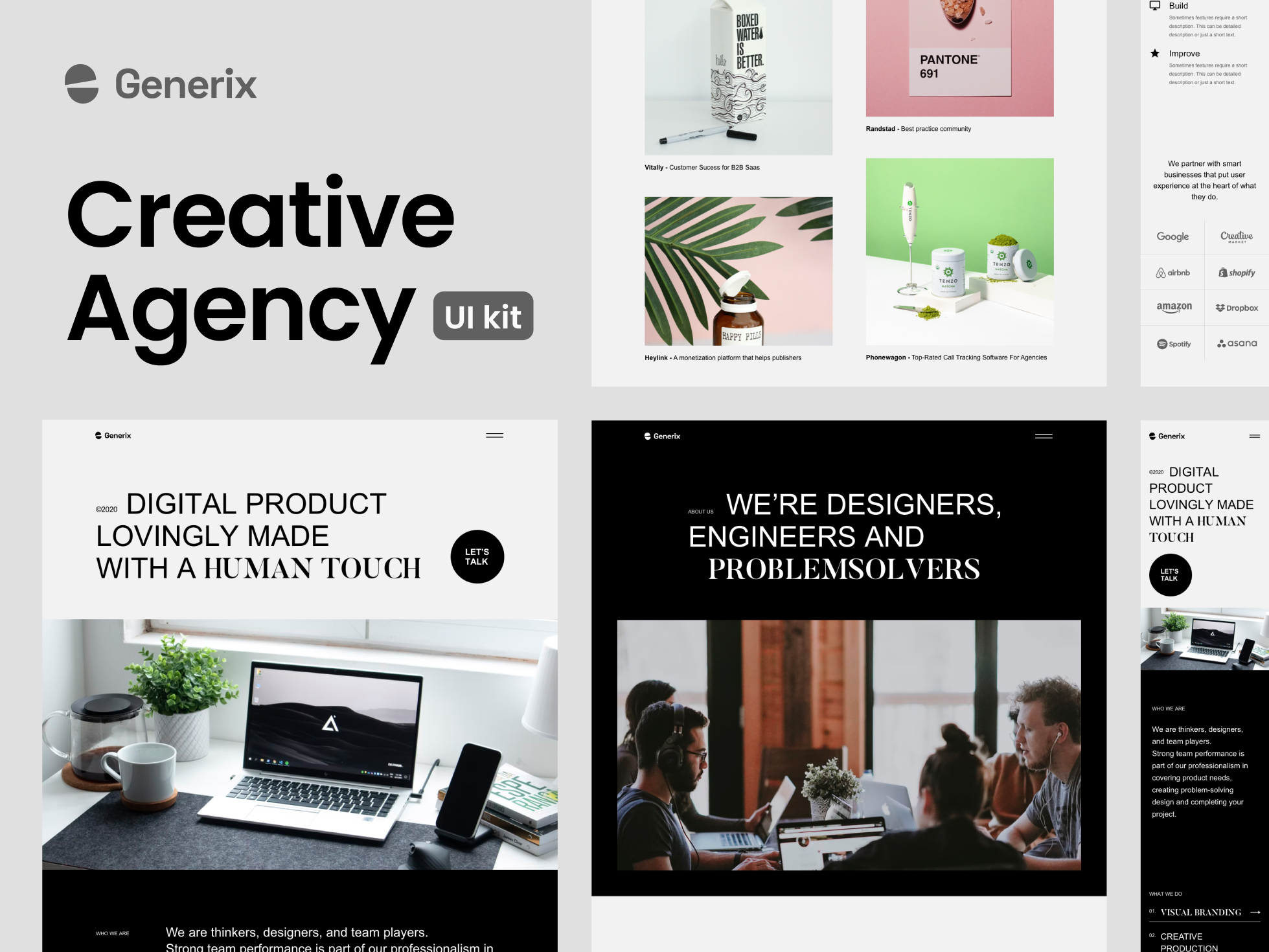 Generix: Creative Agency Landing Page UI Kit