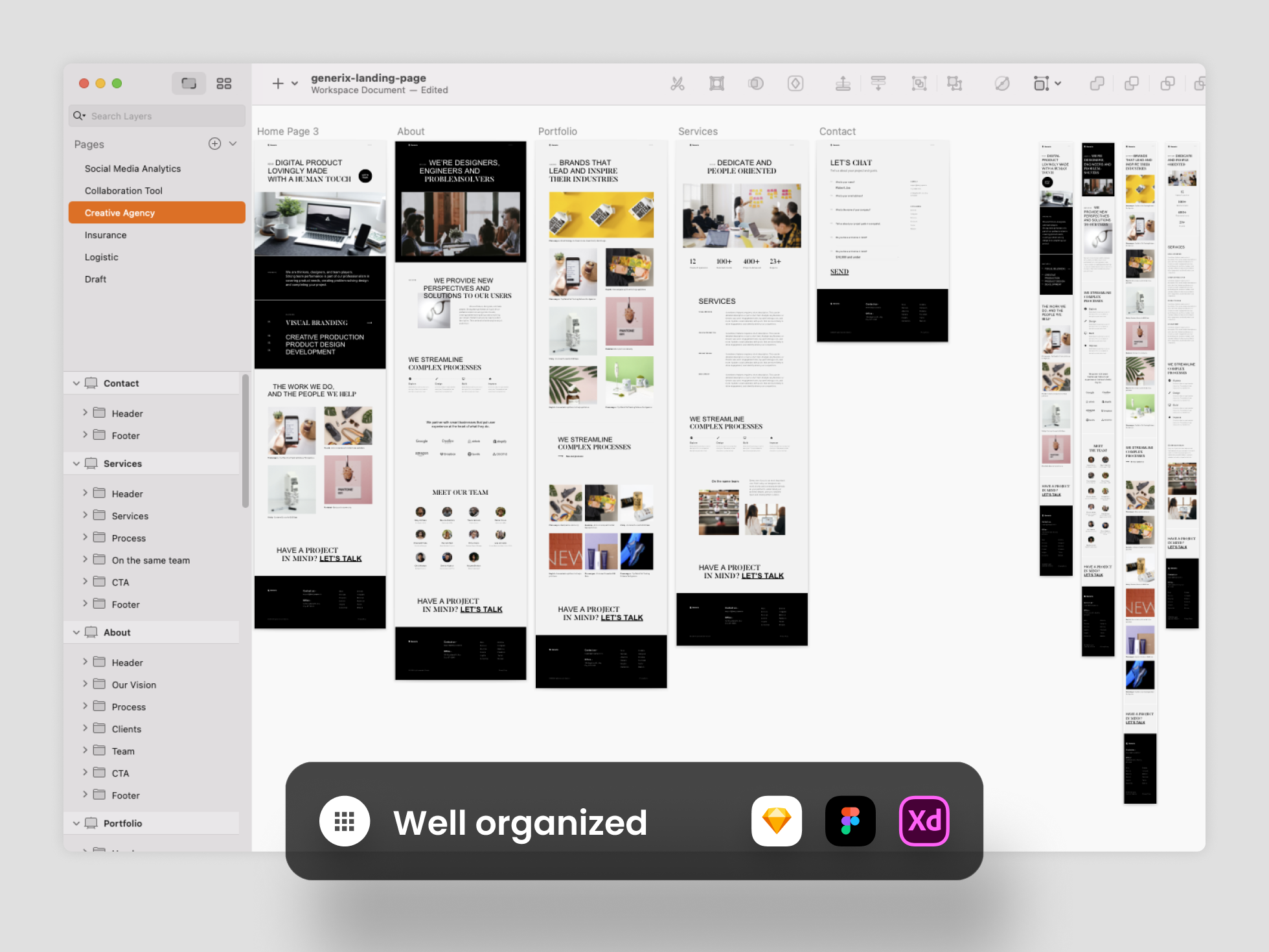 Generix: Creative Agency Landing Page UI Kit