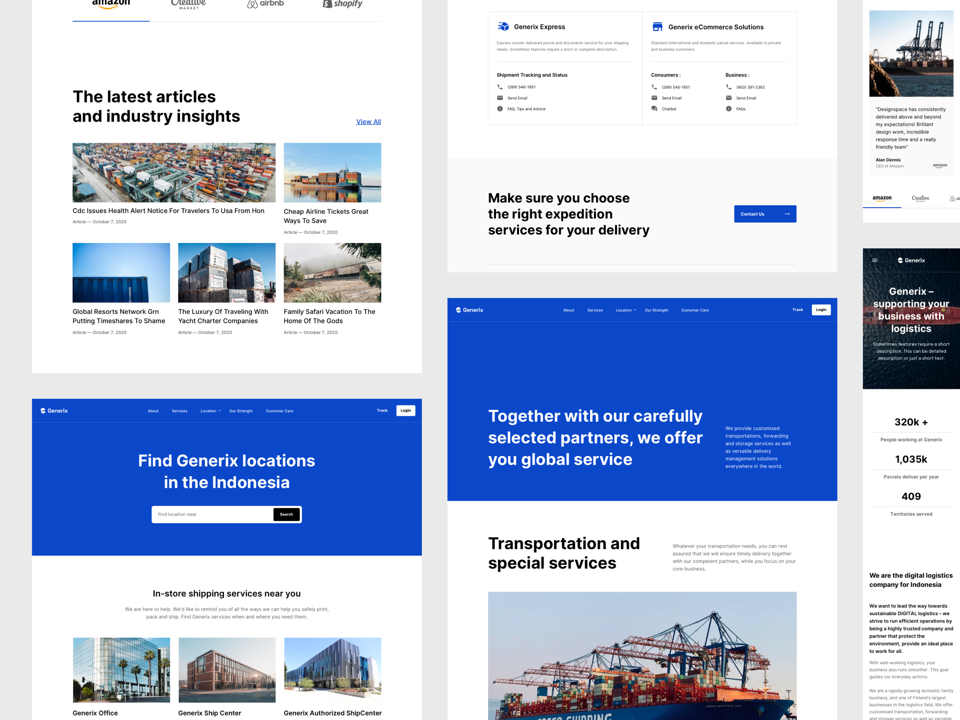 Generix: Shipping and Logistics SaaS Landing Page UI Kit
