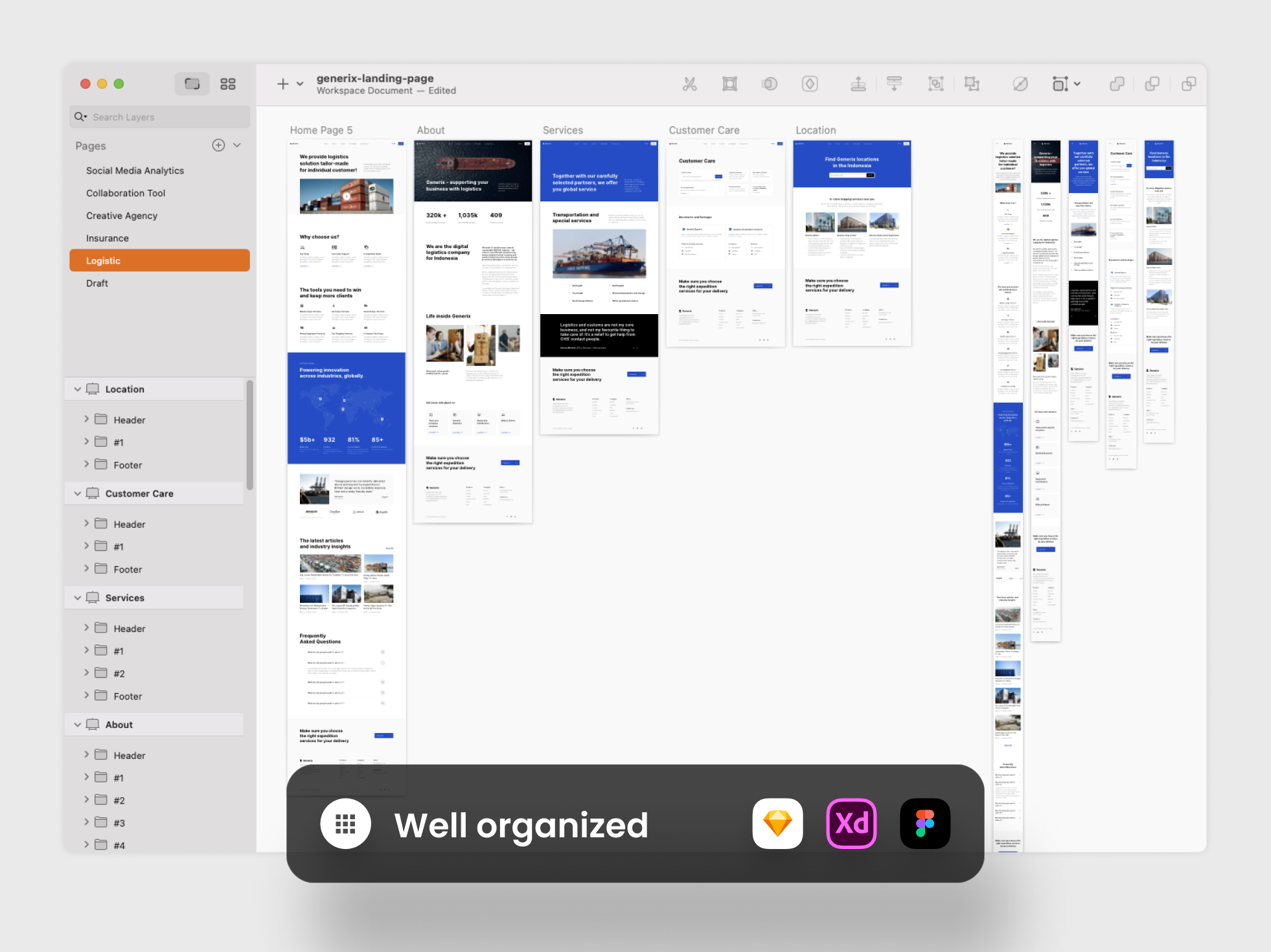 Generix: Shipping and Logistics SaaS Landing Page UI Kit