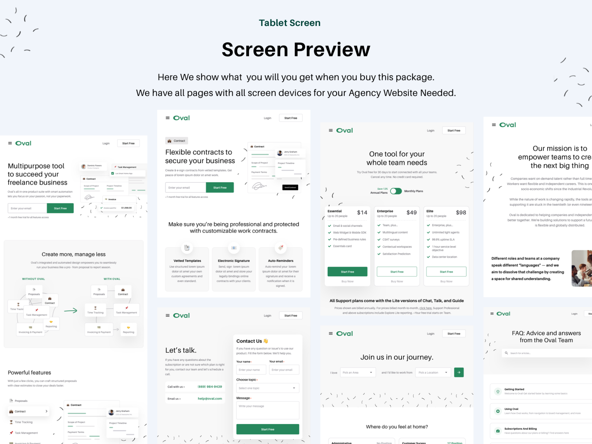 Oval: SaaS Platform Landing Page UI Kit – vol. 3