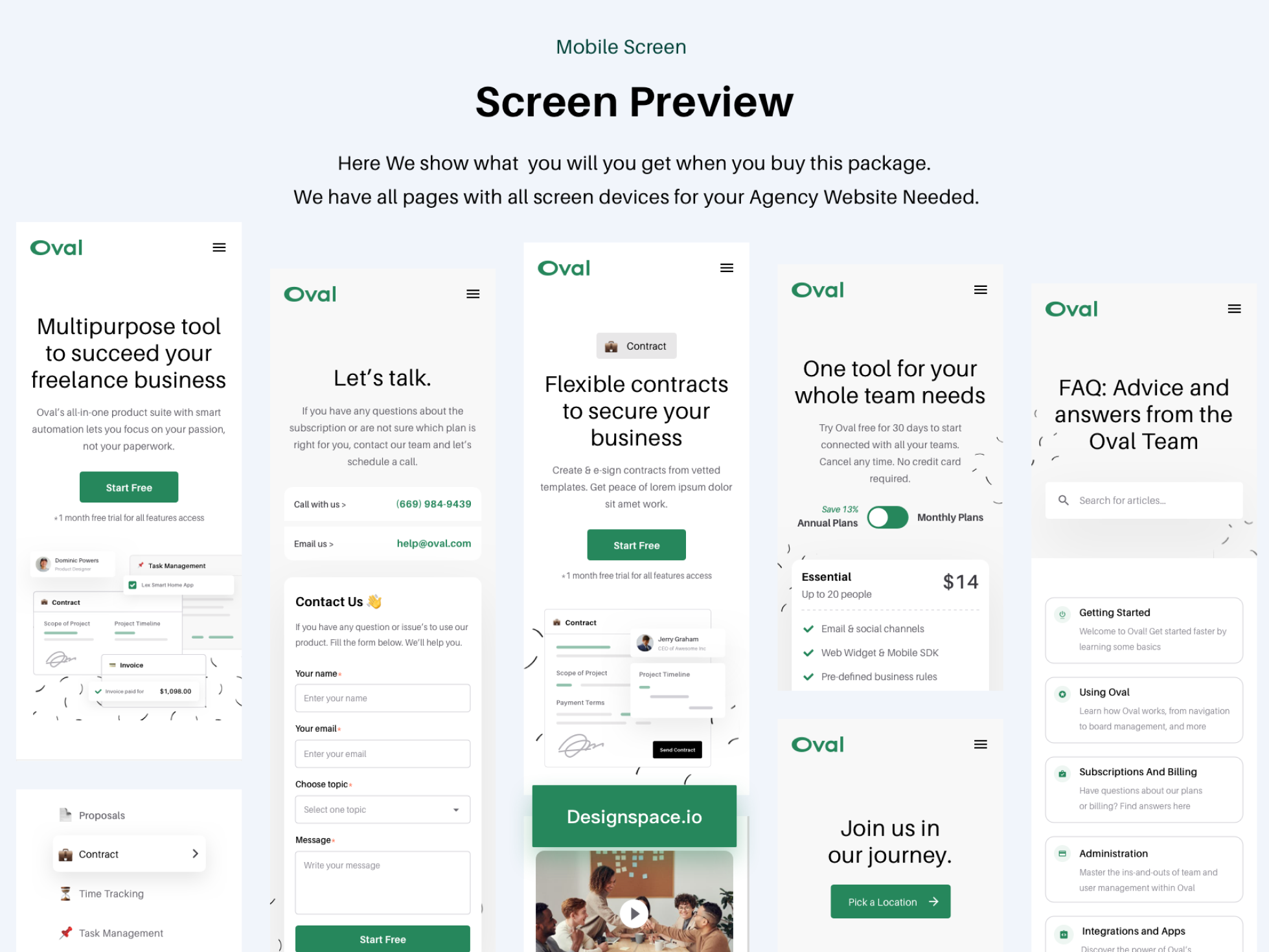 Oval: SaaS Platform Landing Page UI Kit – vol. 3