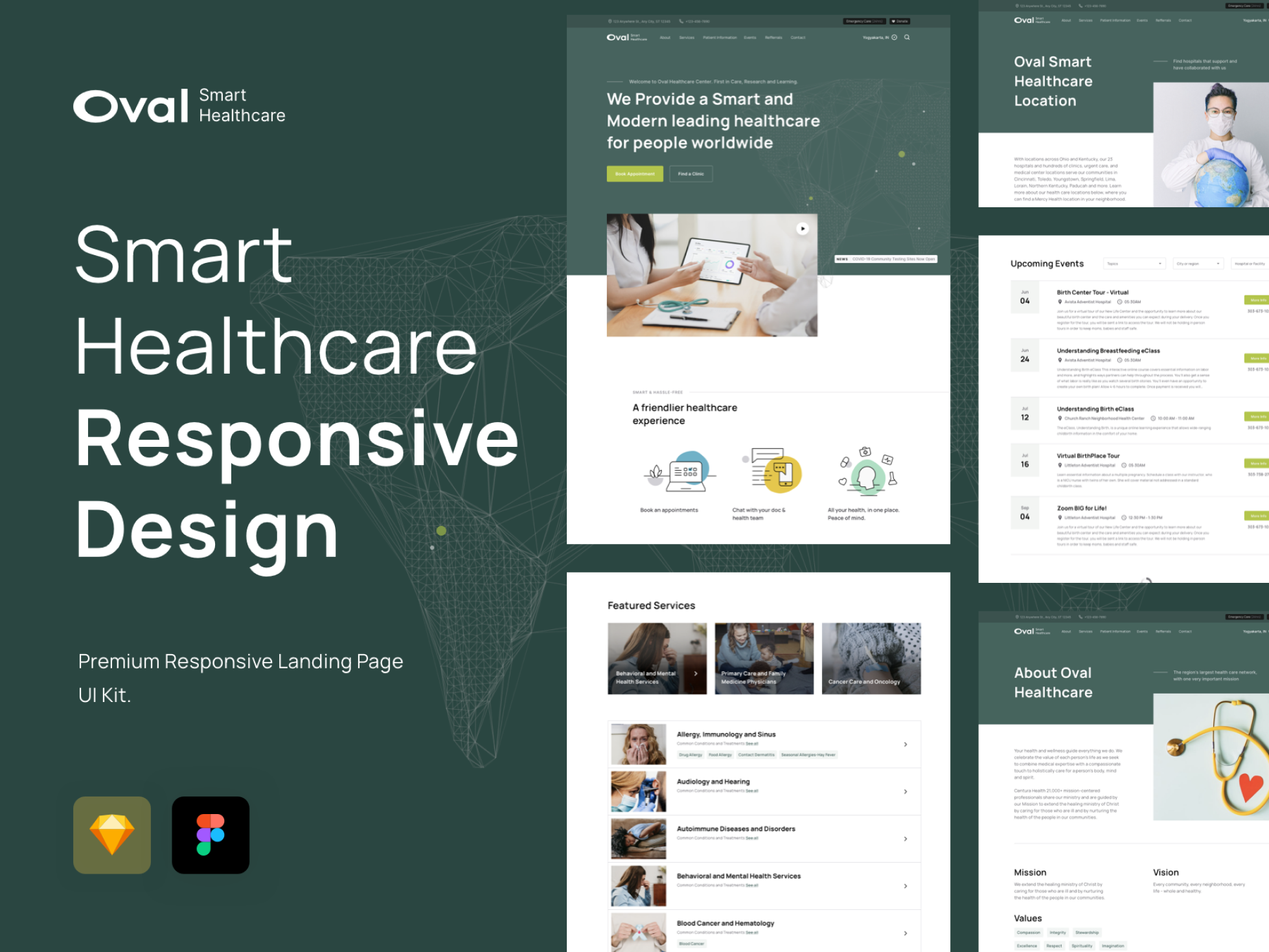 Oval: Healthcare Landing Page UI Kit
