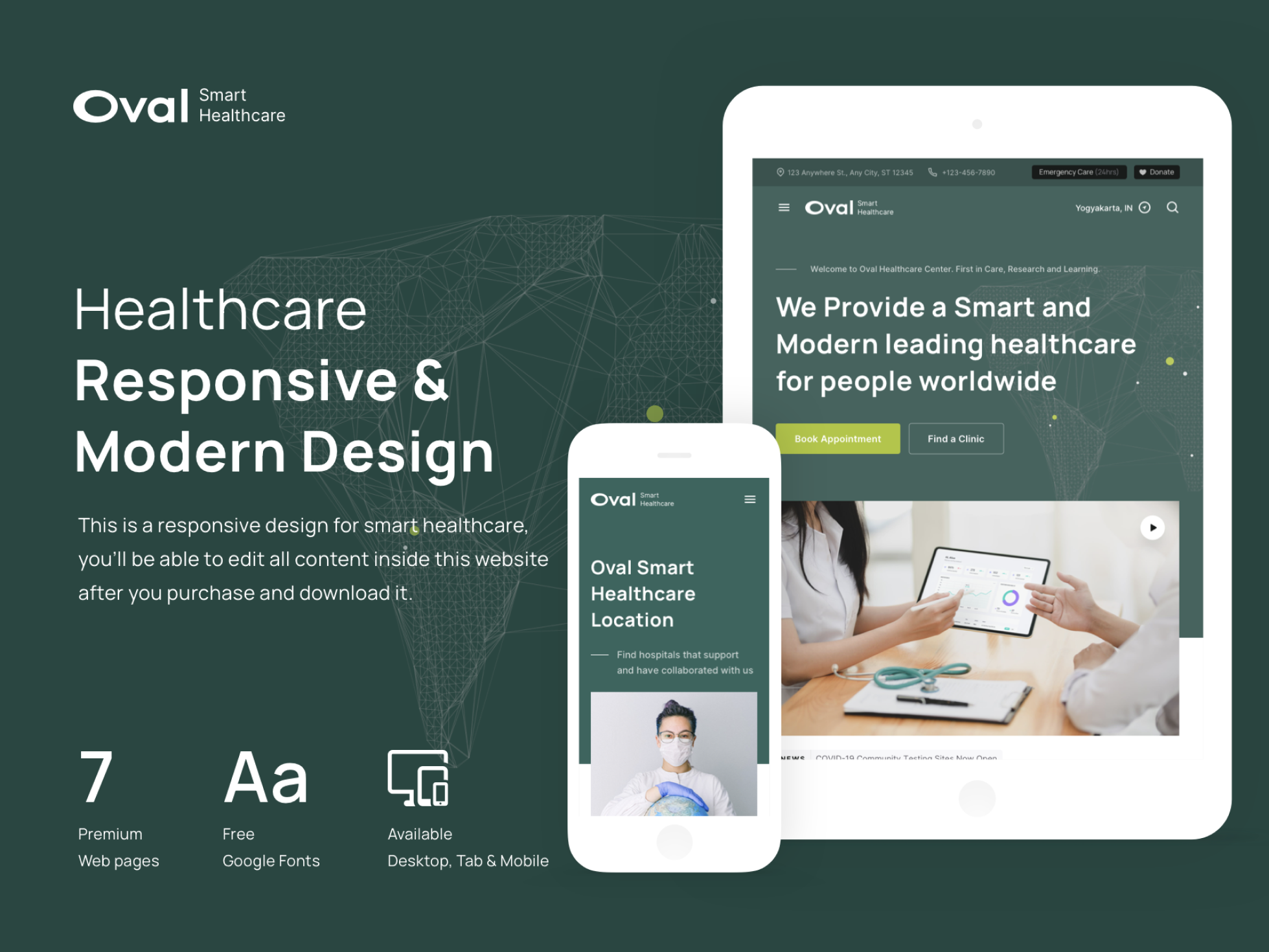 Oval: Healthcare Landing Page UI Kit
