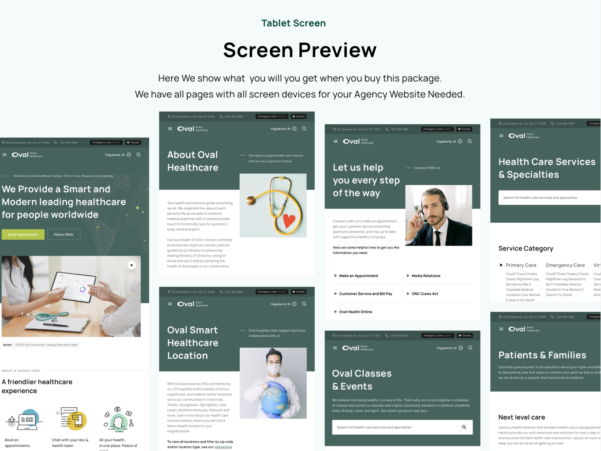 Oval: Healthcare Landing Page UI Kit