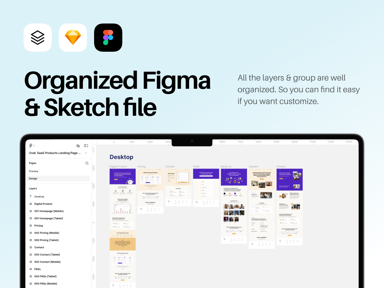 Oval Landing Page UI Kit Bundles (60% OFF)