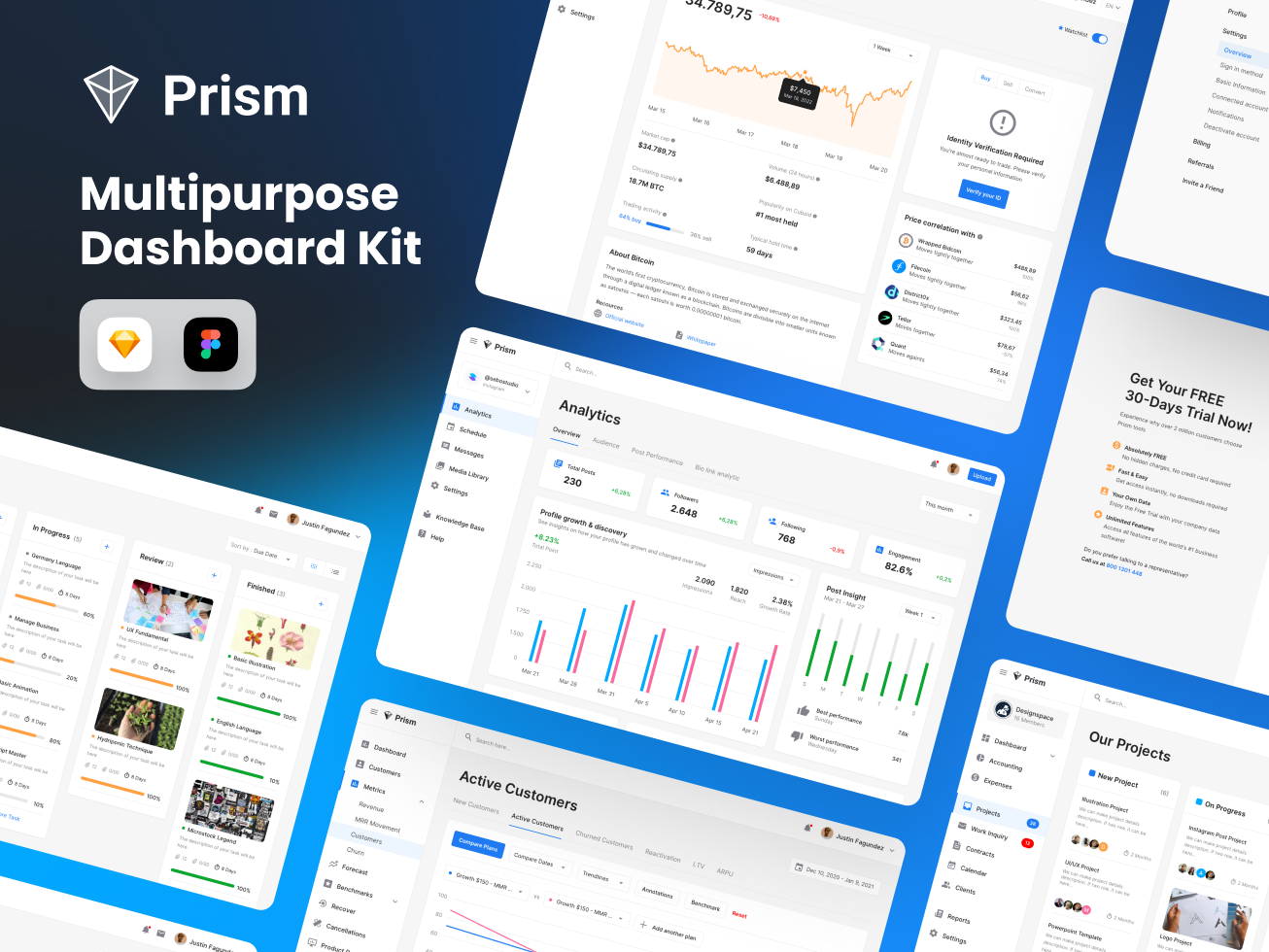 Prism Dashboard UI Kit