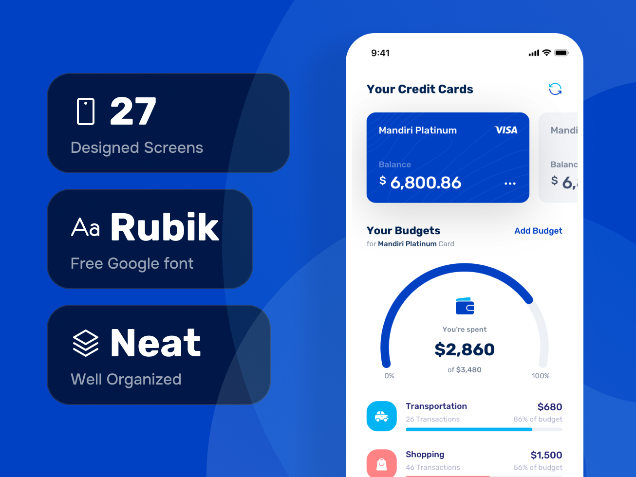 Banky – Finance App UI Kit