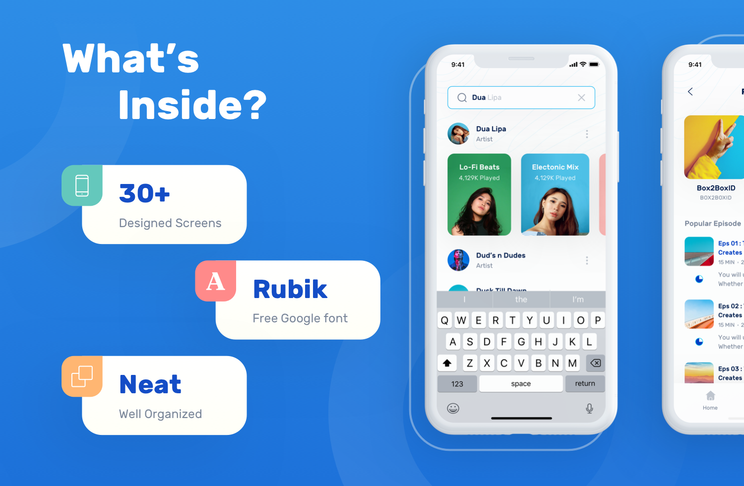 Myusic – Music & Podcast UI Kit