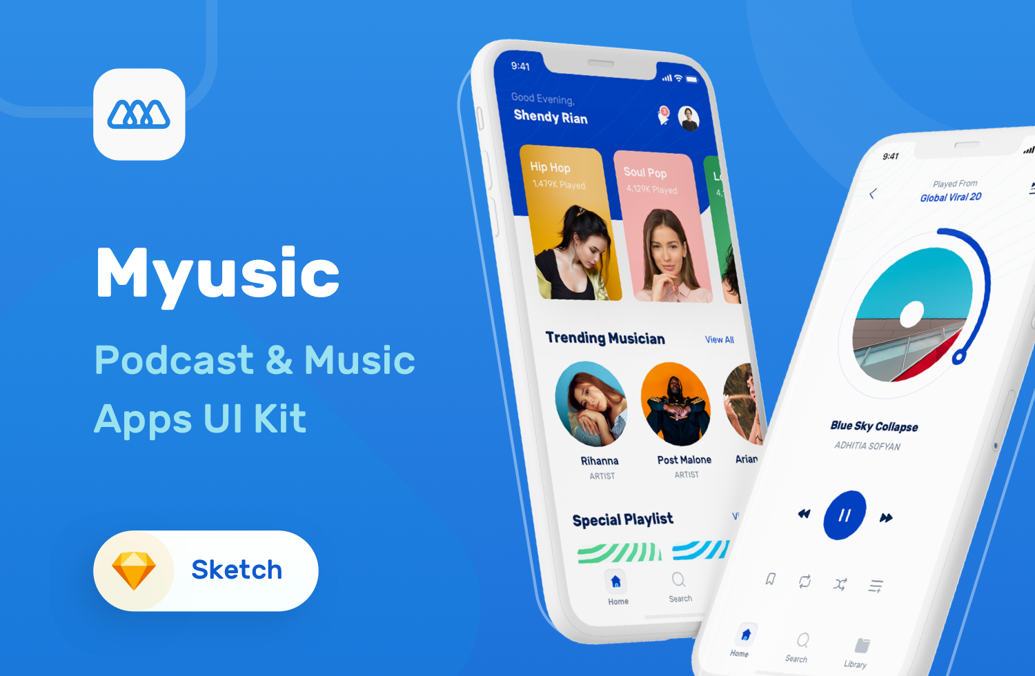 Myusic – Music & Podcast UI Kit
