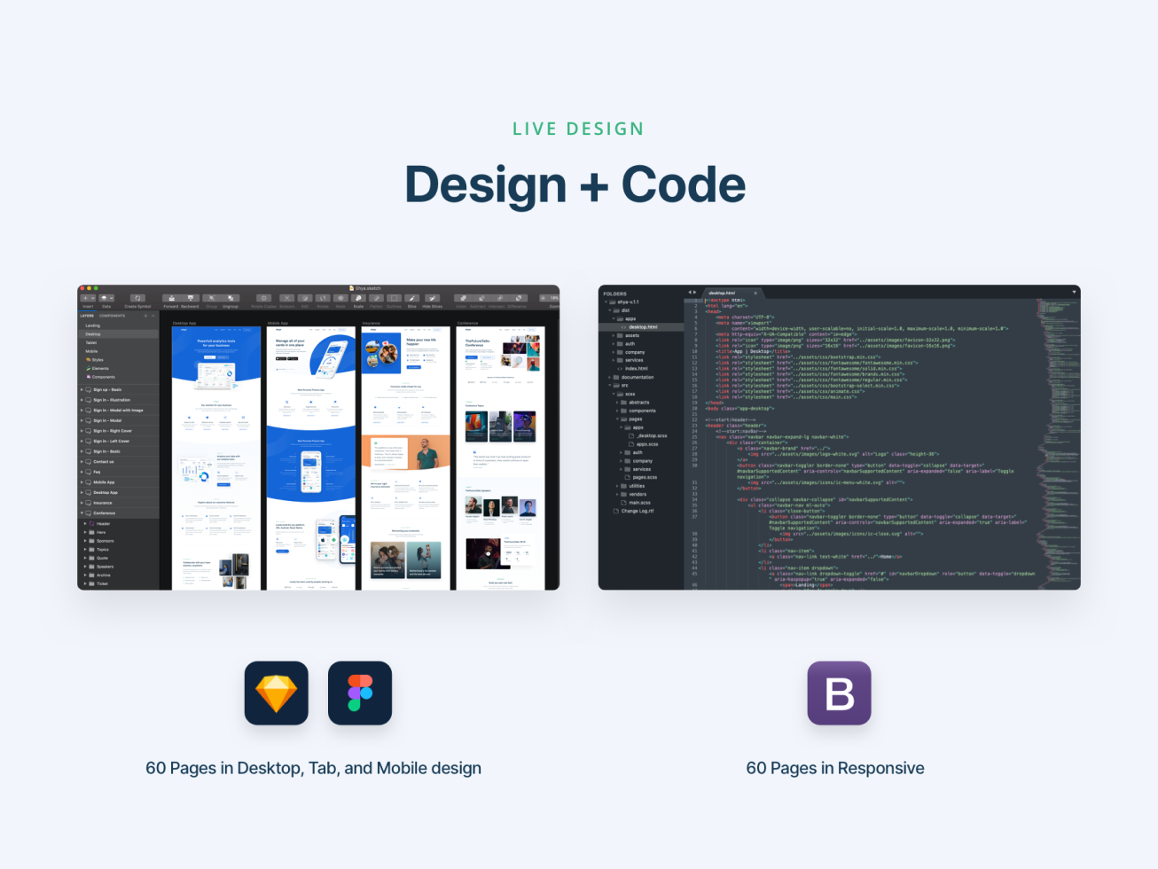 Ehya: Landing Page UI Kit & Coded Template