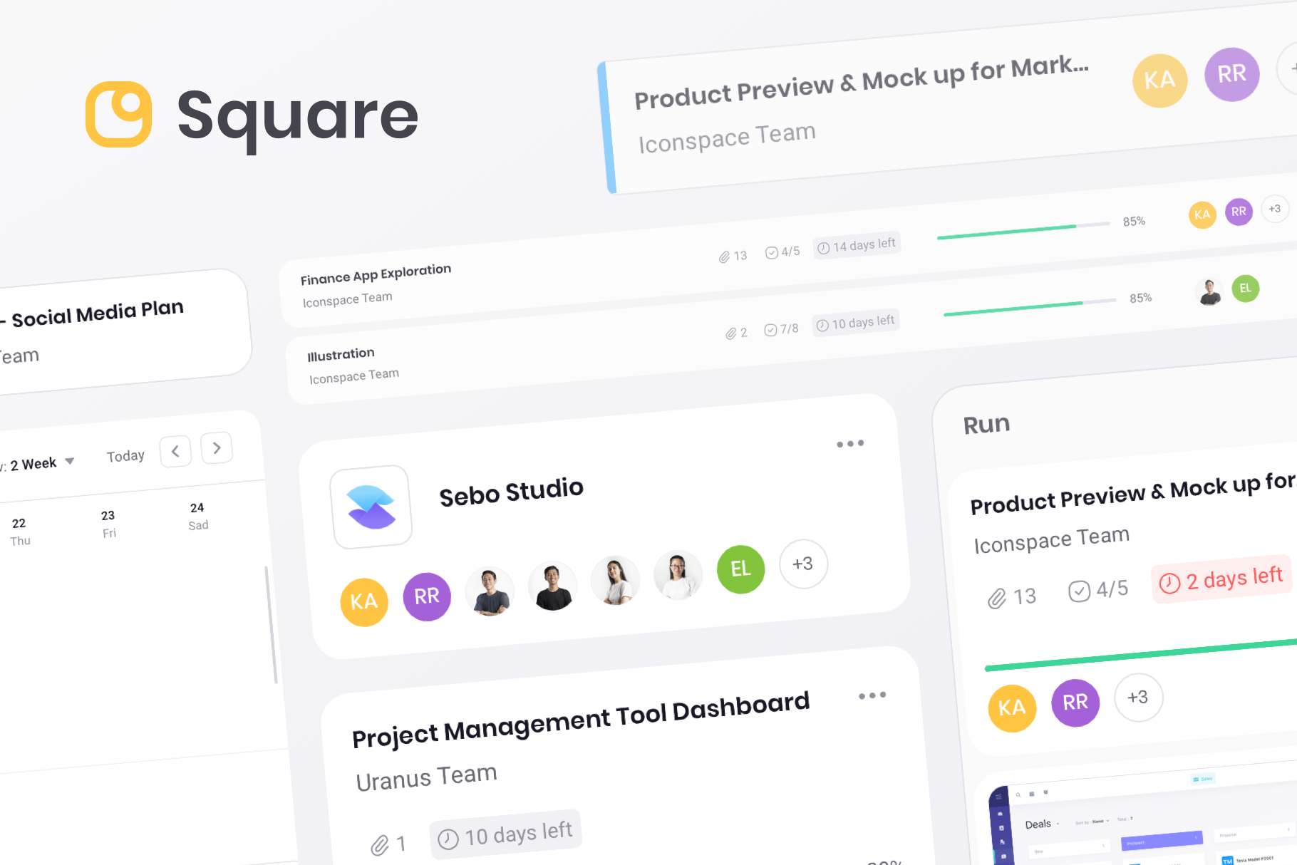 Square : Dashboard UI Kit