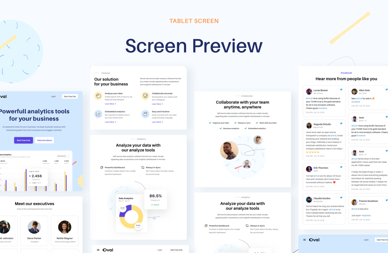 Oval: SaaS Platform Landing Page UI Kit – vol. 1