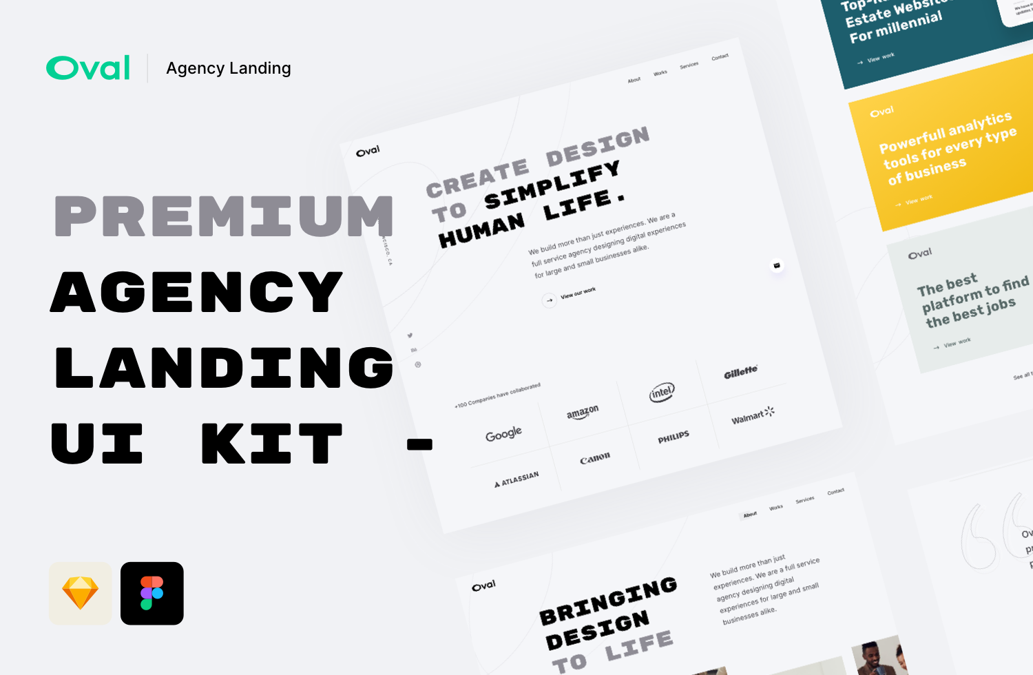 Oval: Agency Landing Page UI Kit