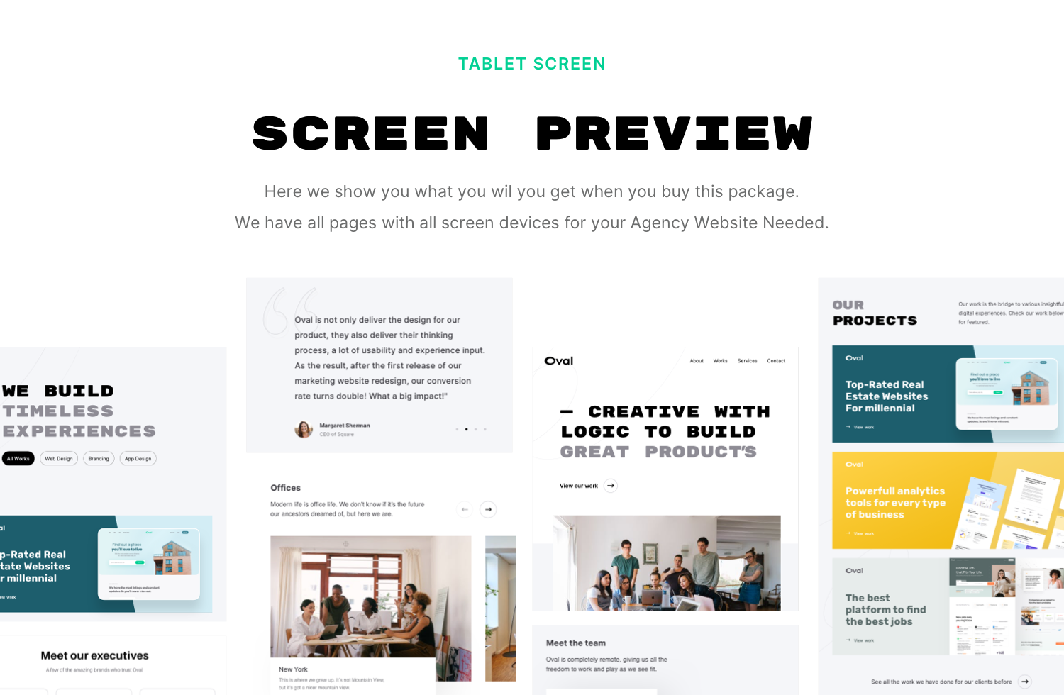 Oval: Agency Landing Page UI Kit