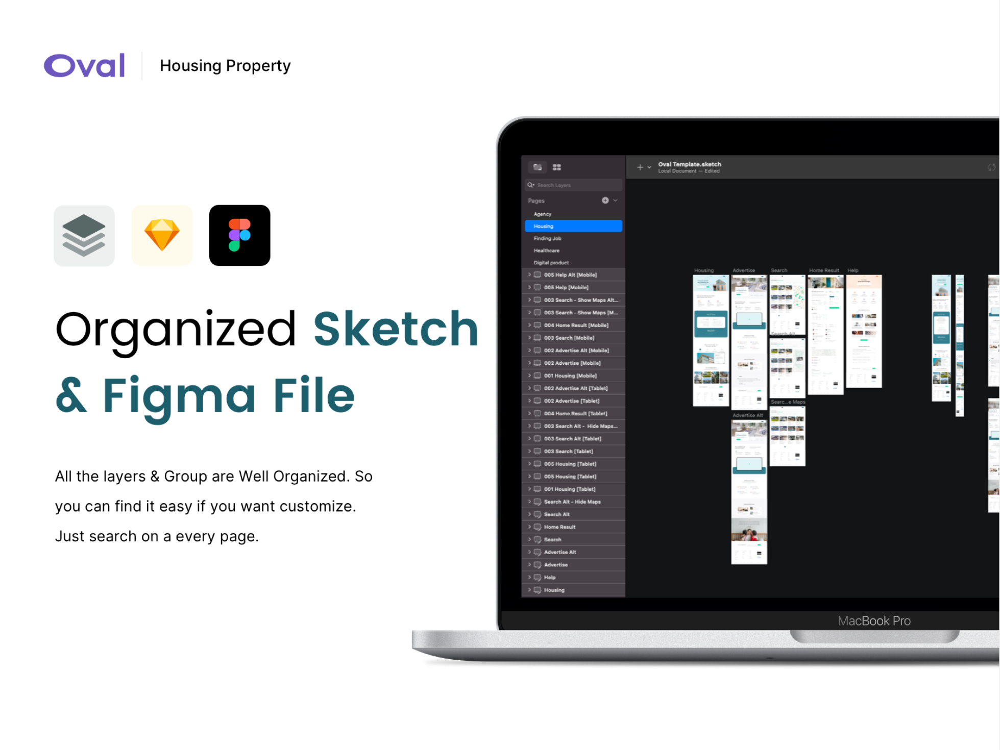 Oval: Housing Landing Page UI Kit