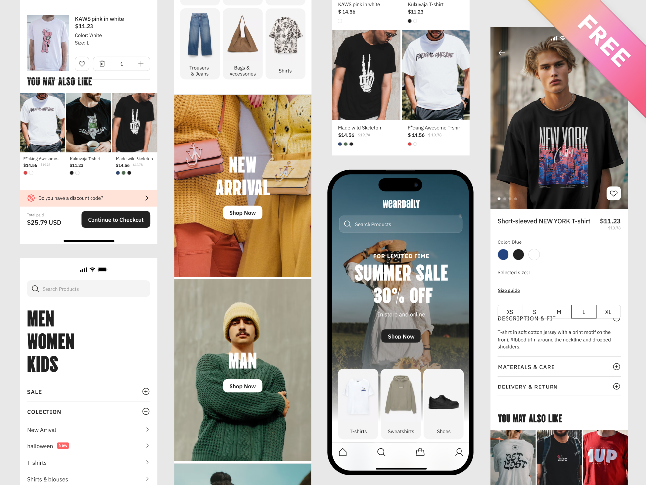 Free E-commerce App UI Kit