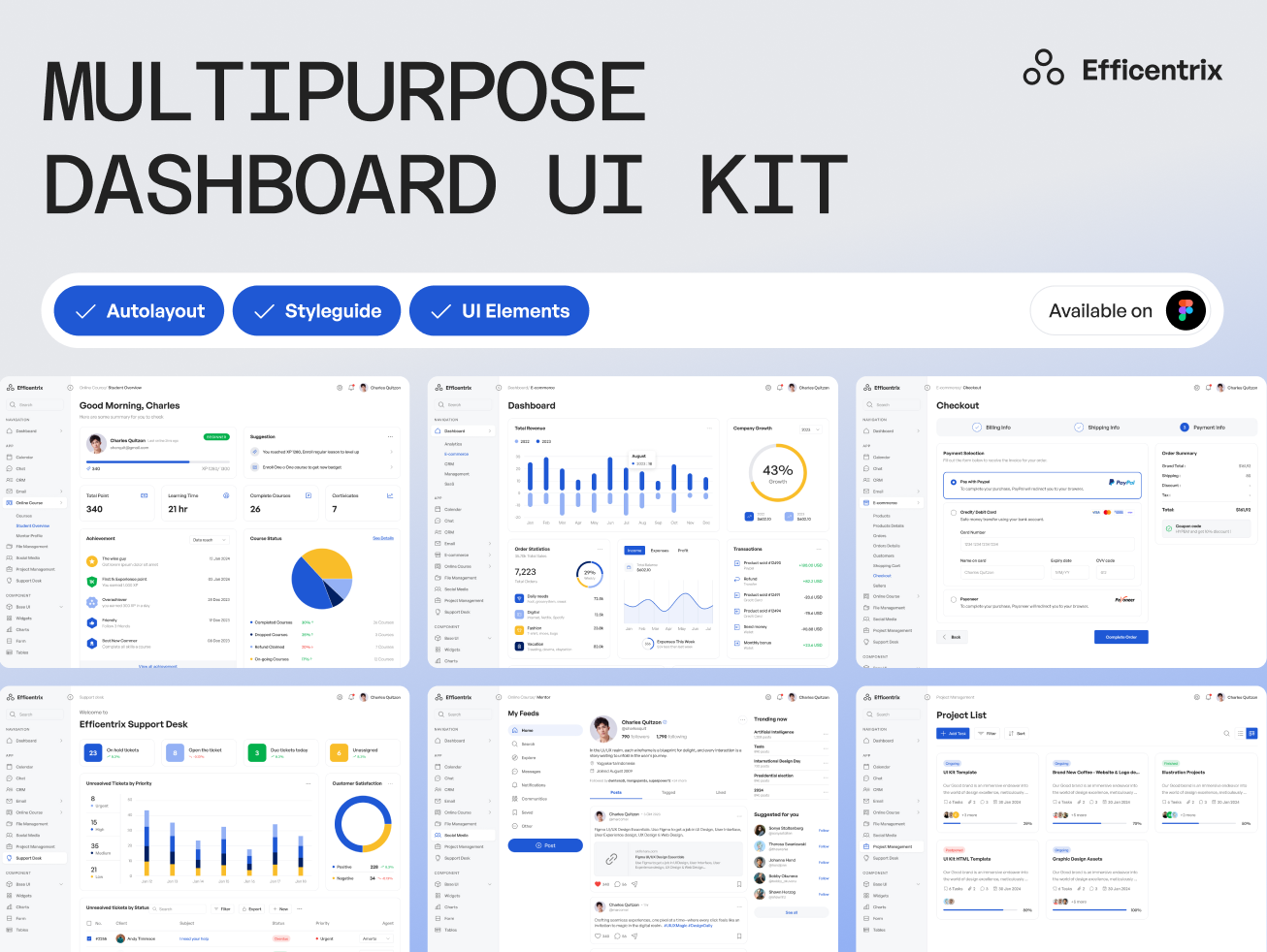 Efficentrix - The Ultimate Multipurpose Dashboard UI Kit
