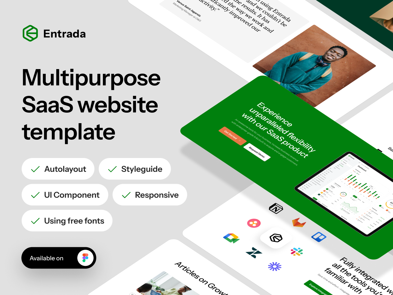 Entrada Modular SaaS Website Design Template