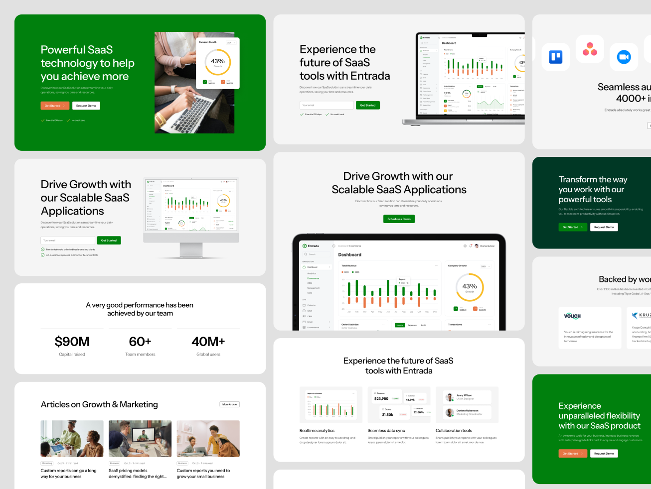 Entrada Modular SaaS Website Design Template