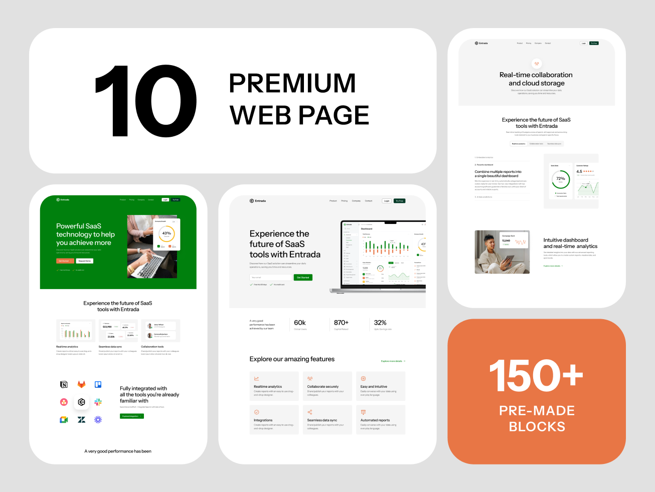 Entrada Modular SaaS Website Design Template