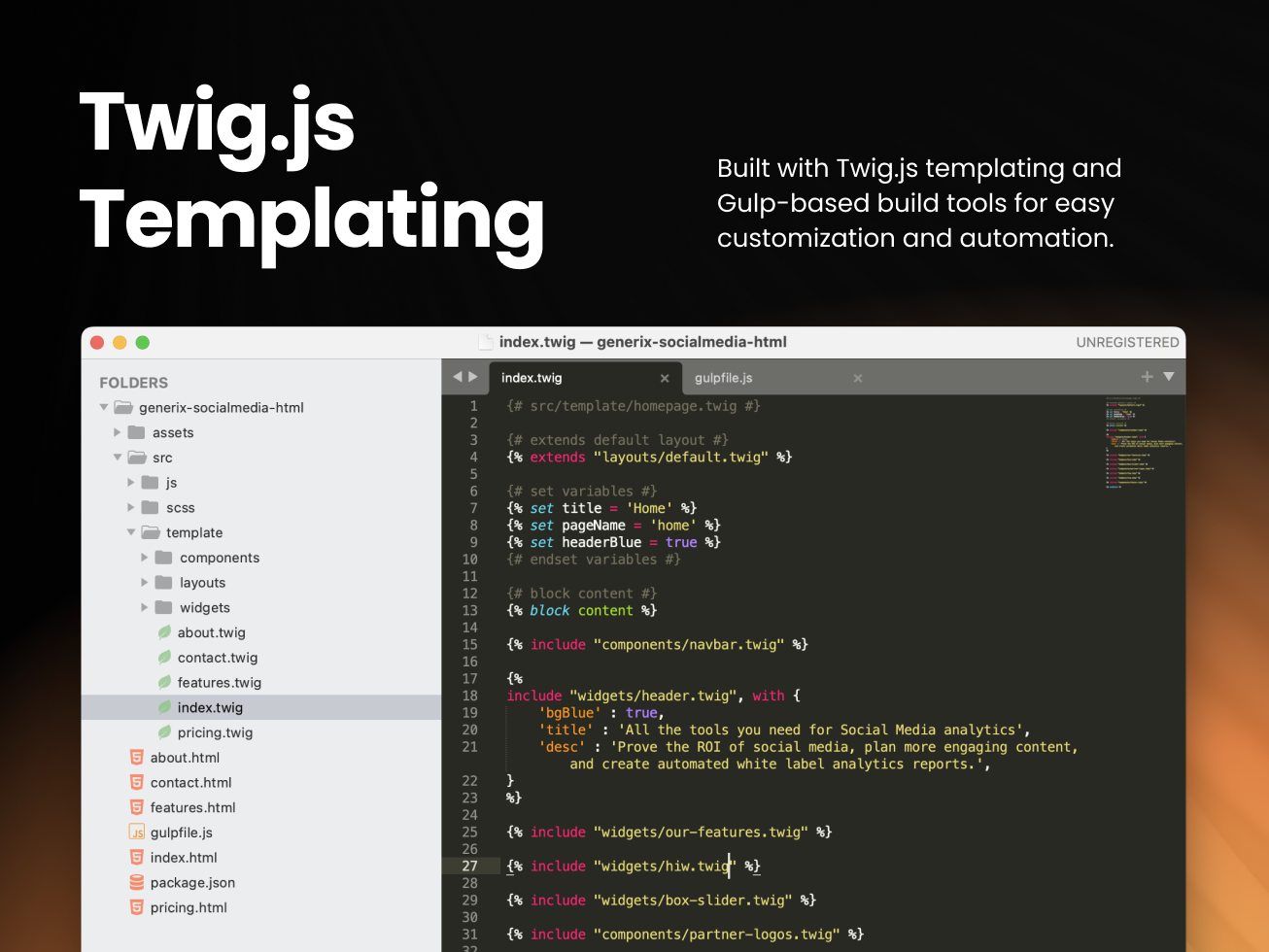 Generix Landing Page HTML Template Bundle