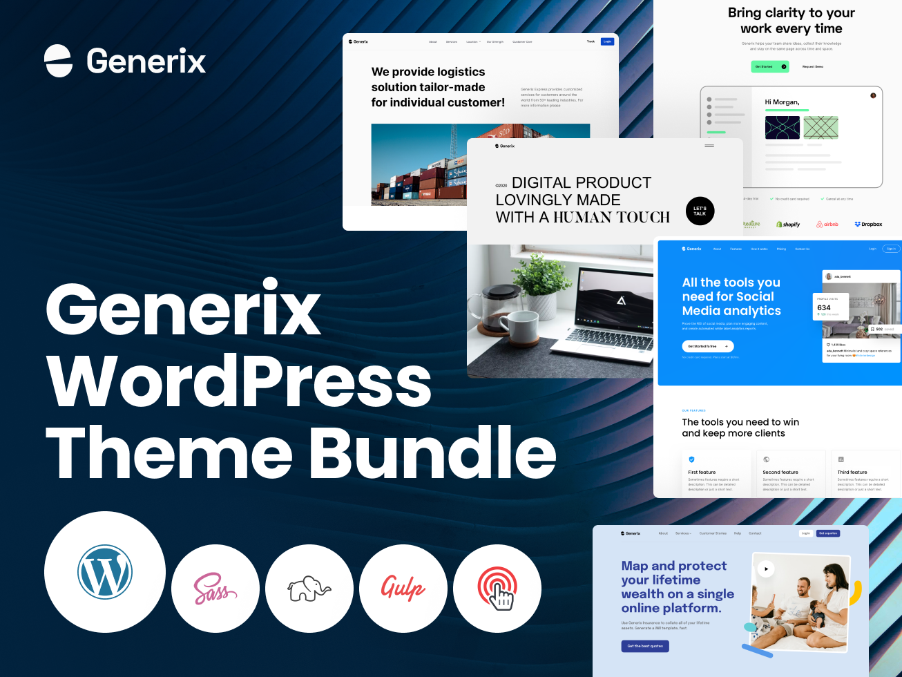Generix Landing Page Wordpress Template Bundle