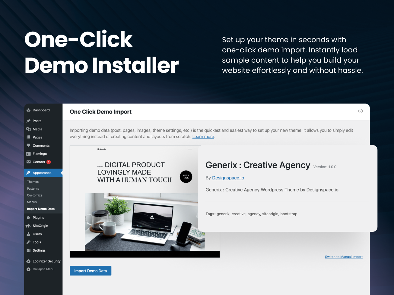 Generix Landing Page WordPress Template Bundle
